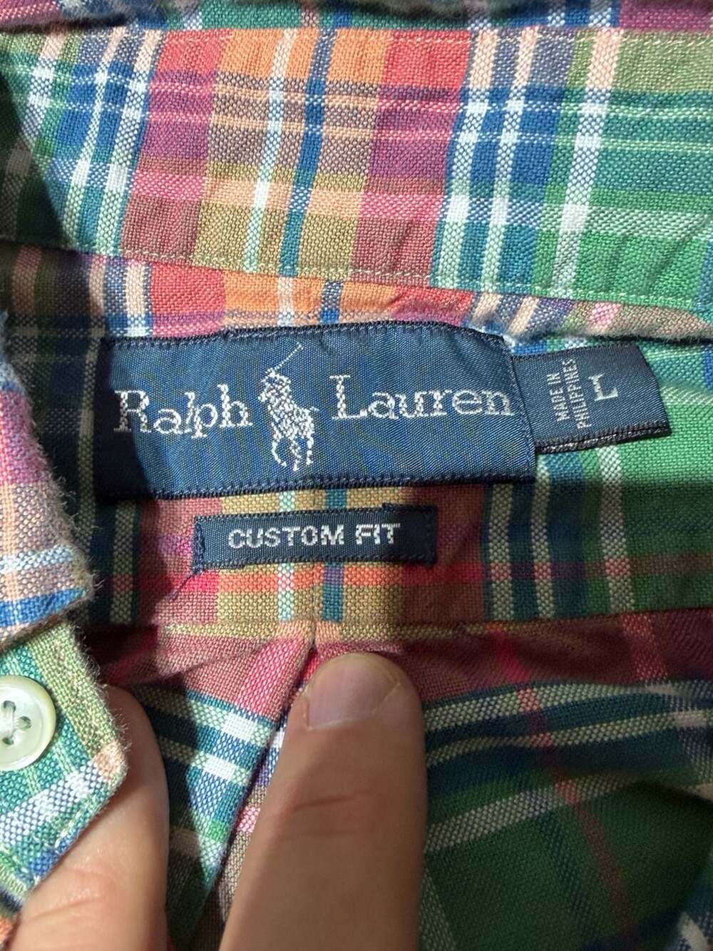 2 Polo Ralph Lauren Men's Custom Fit Plaid Long Sleeve Button Down Shirts - Picture 7 of 7